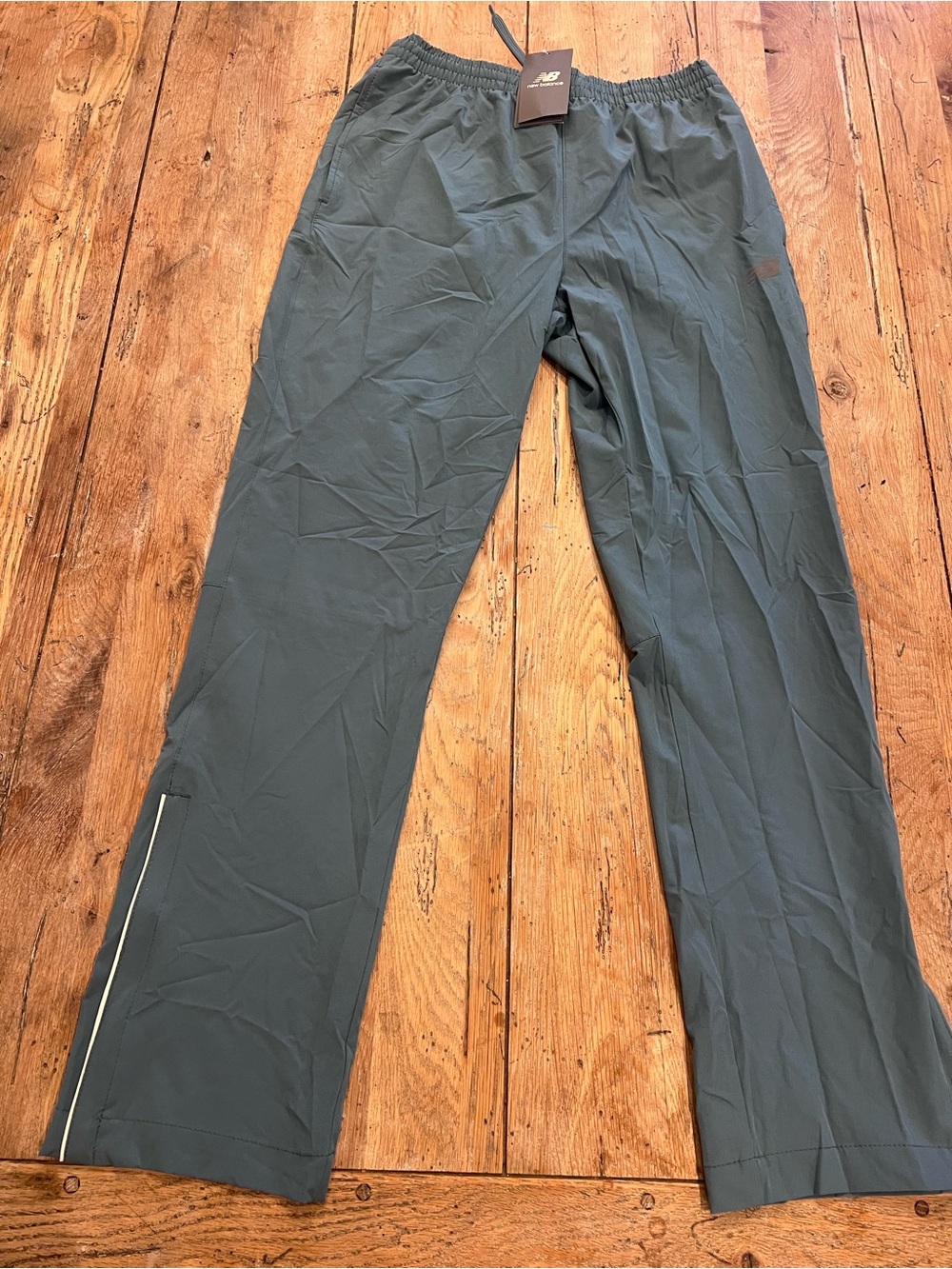 New Balance All Motion Men’s Blue Track Pants M Regular Drawstring Zip Pocket